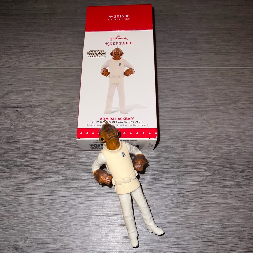 2015 Hallmark Keepsake Ornament Star Wars Return of Jedi Admiral Ackbar Ornament